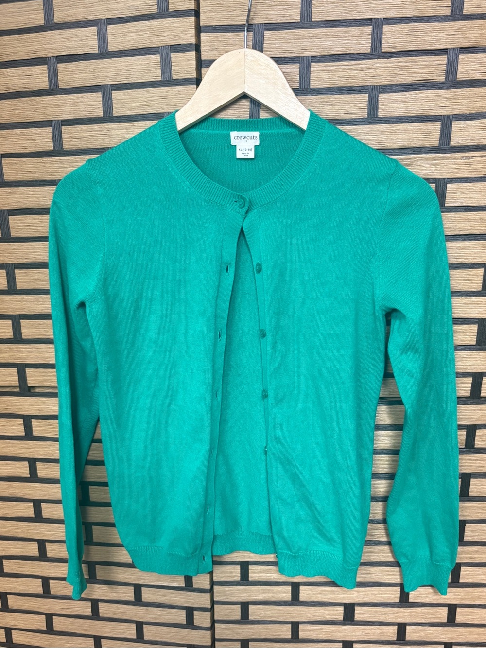Crewcuts green Caridgan girls size xl